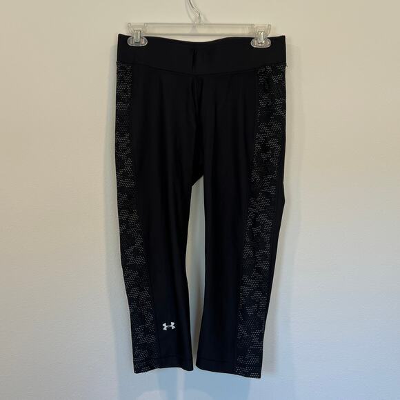 Under Armour Heat Gear Compression Capri Black Women's L - Picture 1 of 6